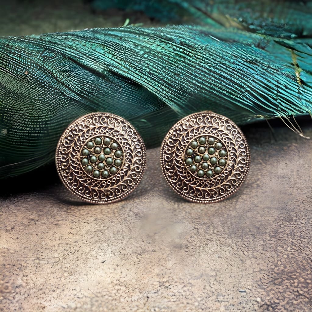 Orca Golden Stud Earrings