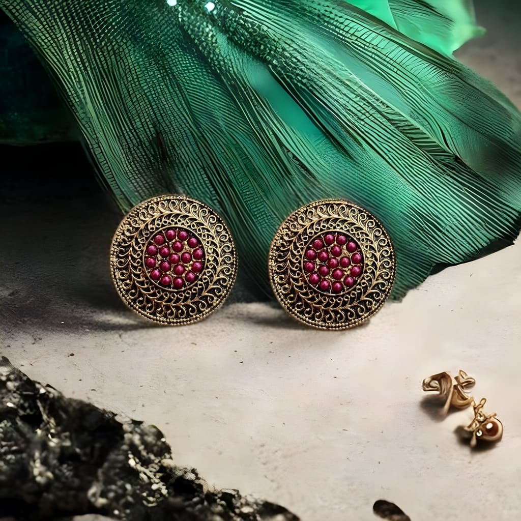 Orca Golden Stud Earrings