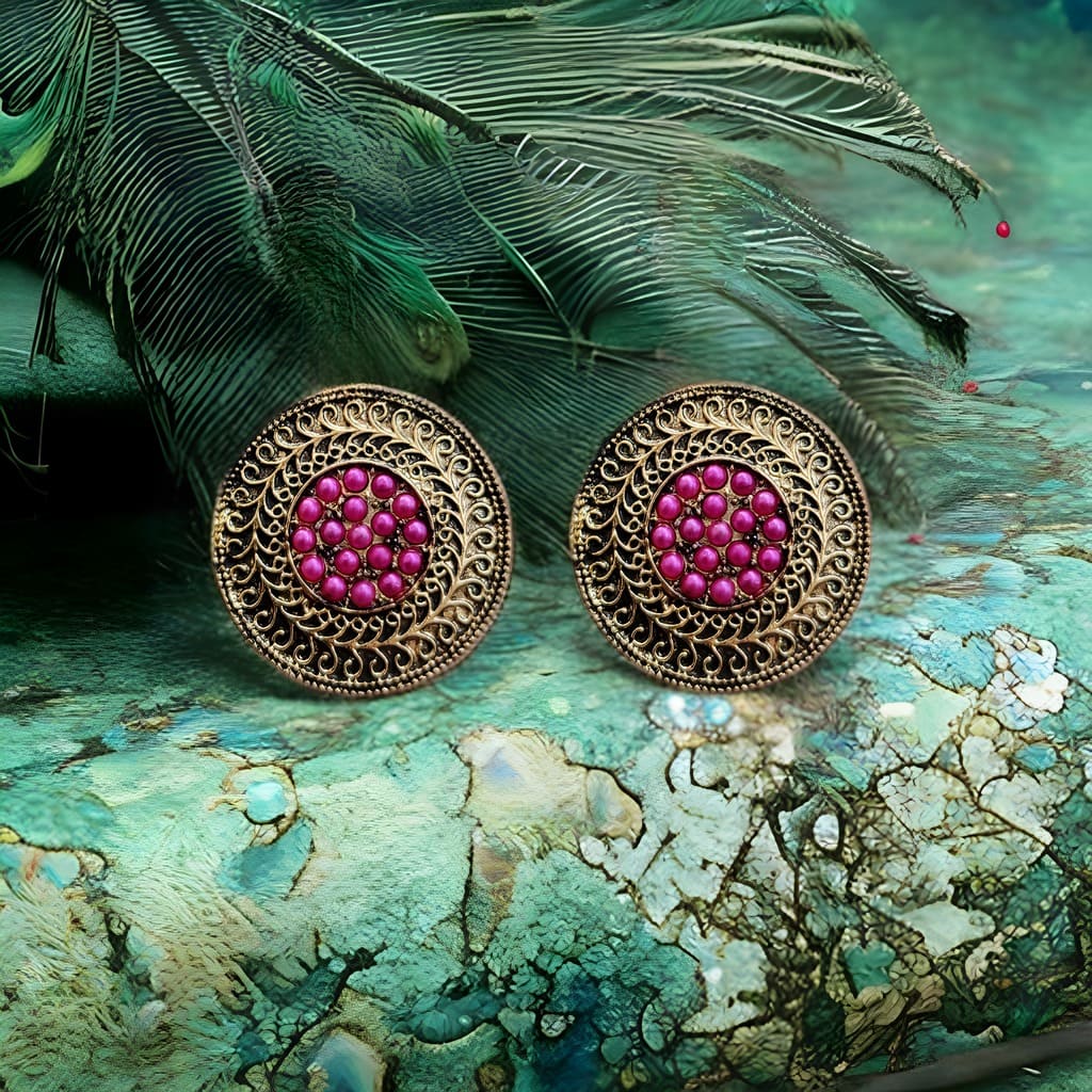 Orca Golden Stud Earrings