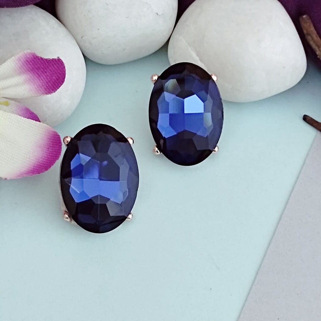 Aika Blue Stud Earrings