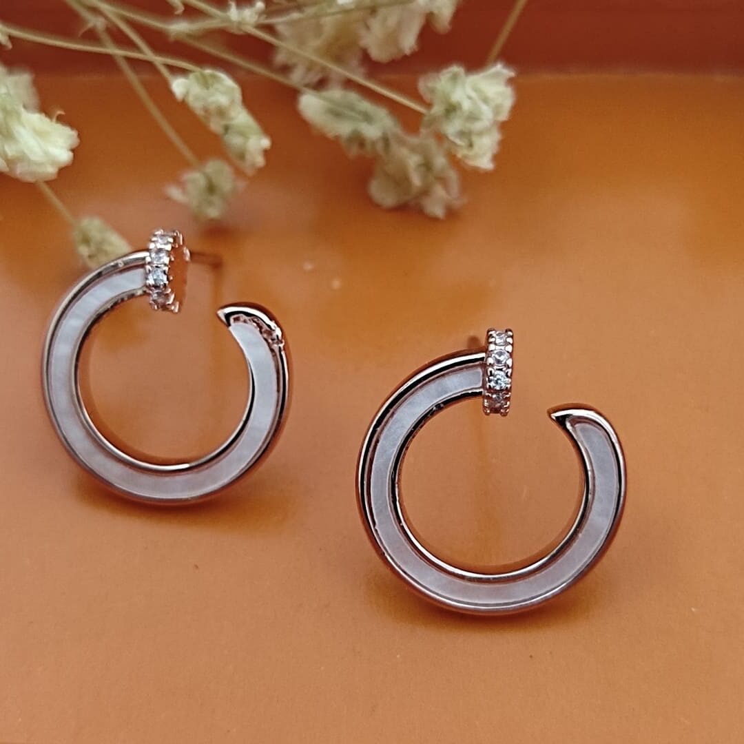 Amanda White Anti Tarnish Earrings