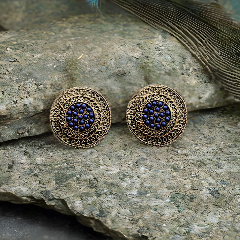 Orca Golden Stud Earrings