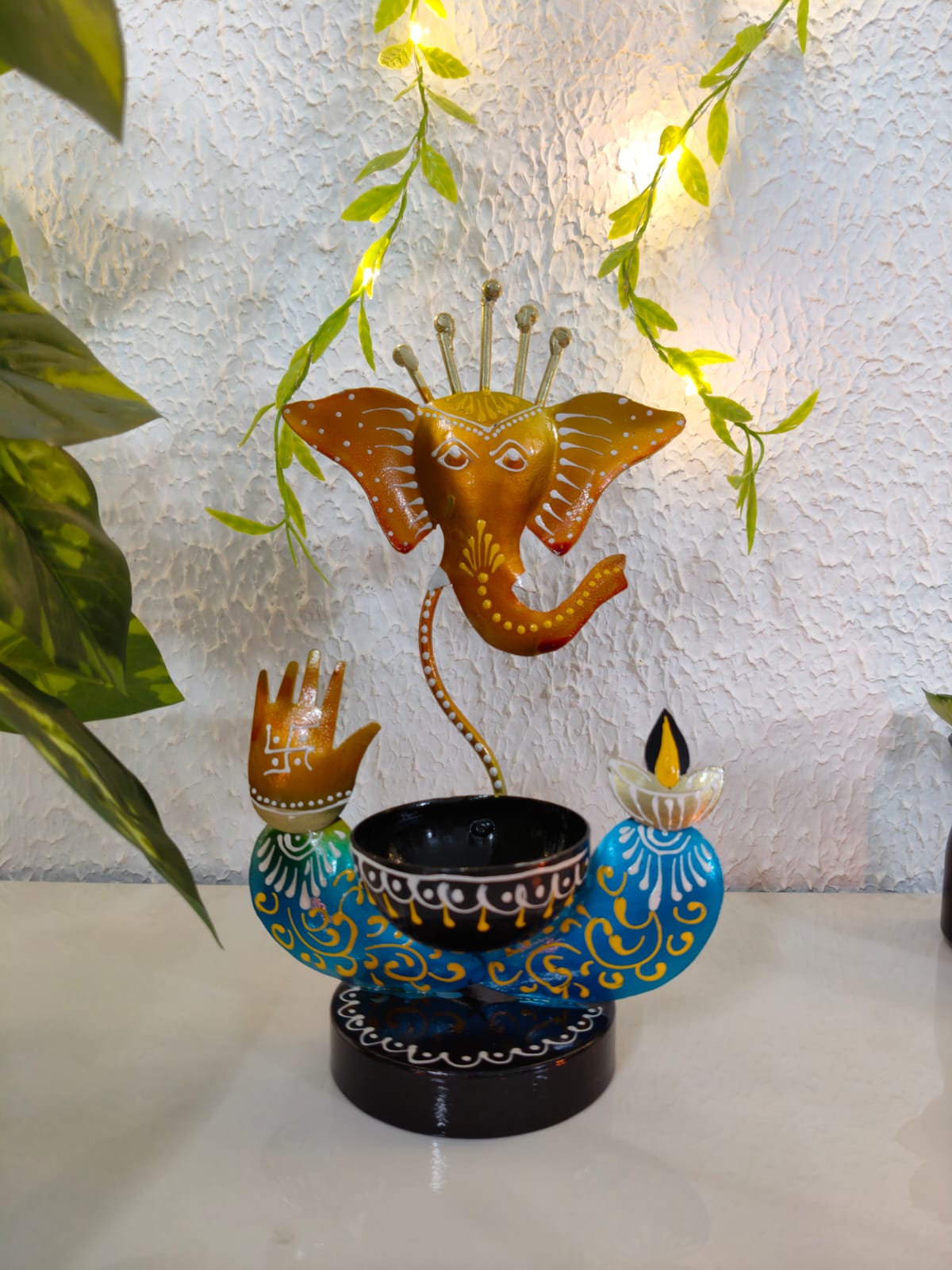 Mini Ganesha On Tealight Stand in 5 Colors