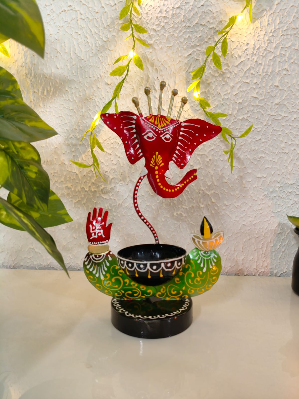 Mini Ganesha On Tealight Stand in 5 Colors