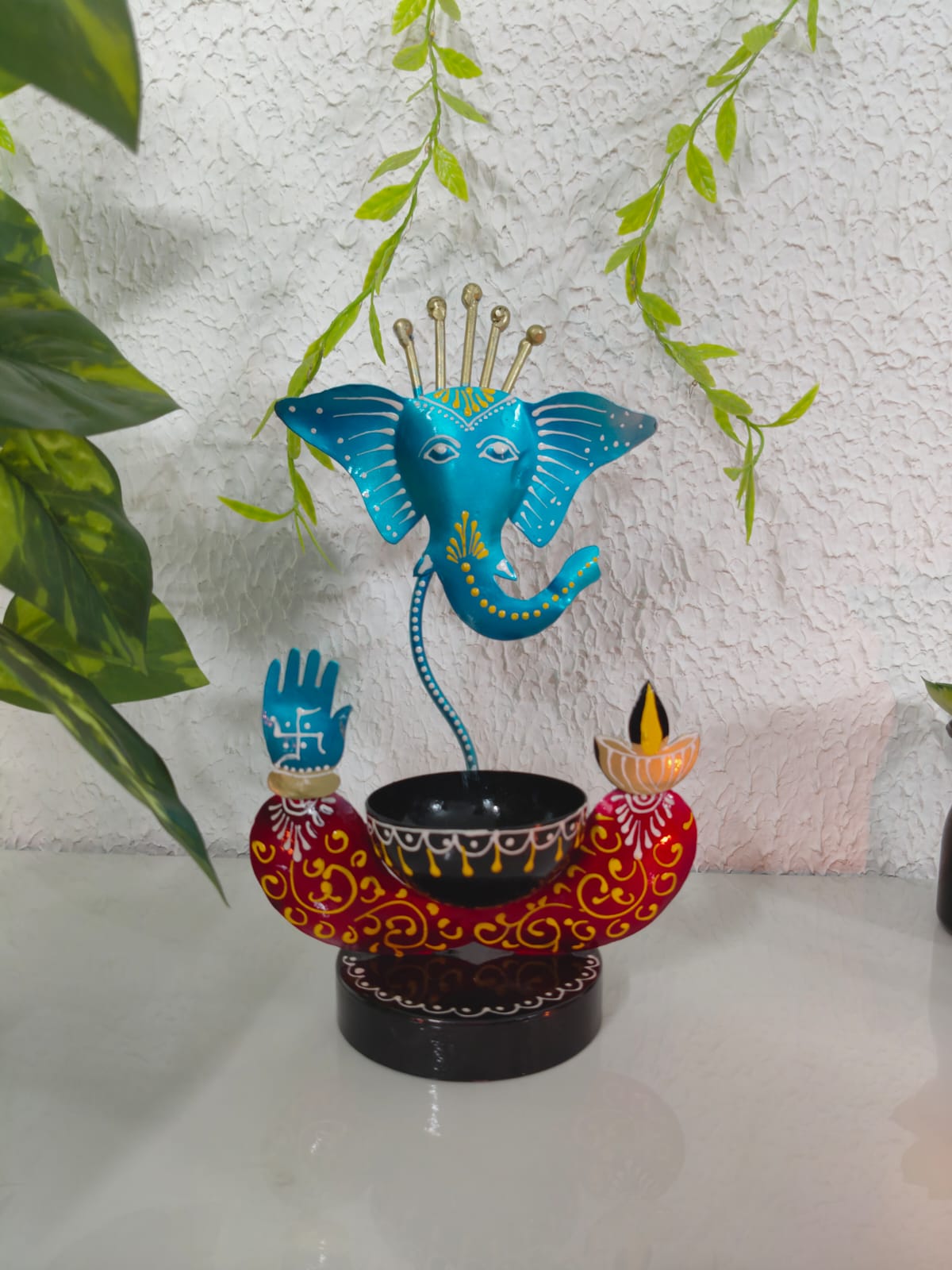 Mini Ganesha On Tealight Stand in 5 Colors
