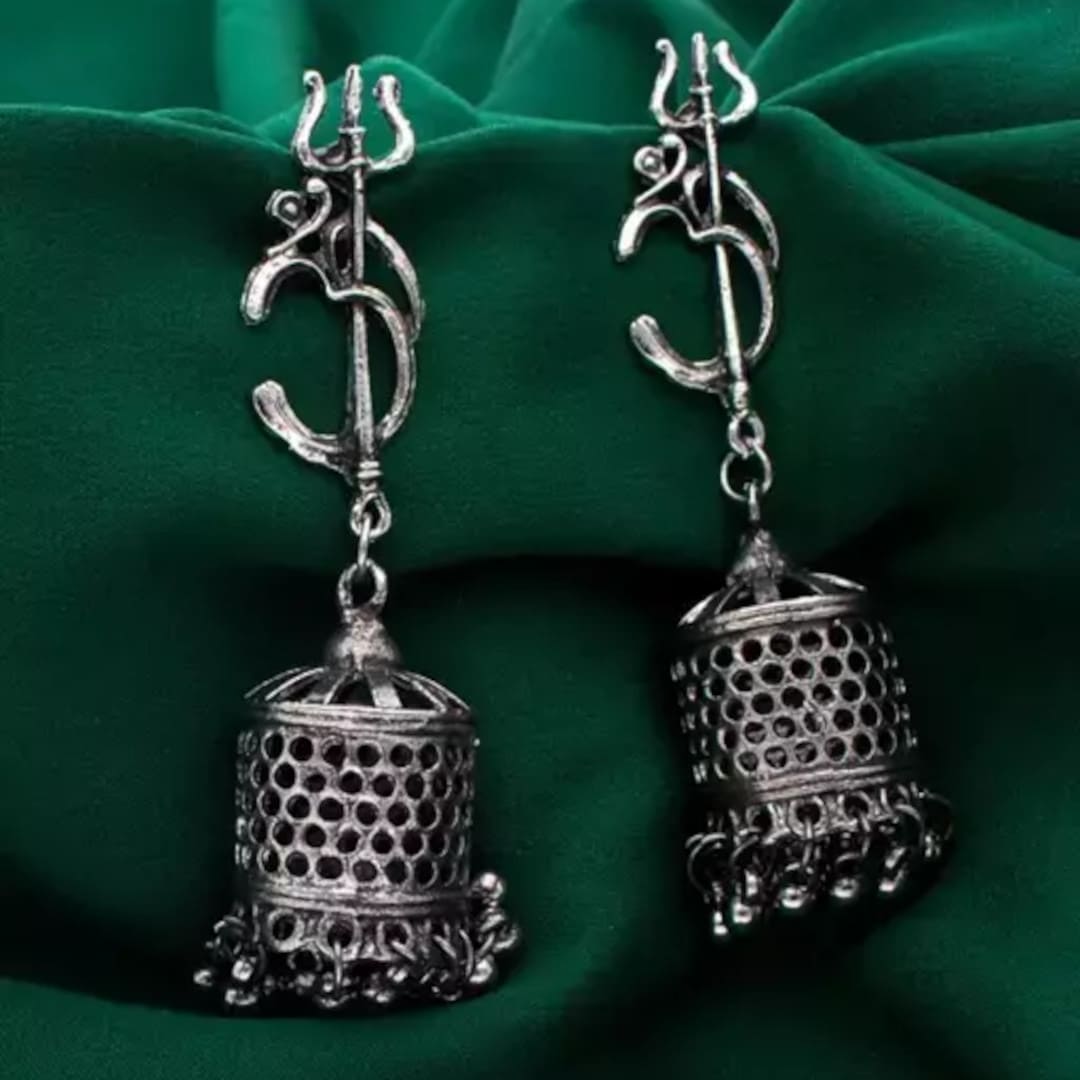 Om Trishul Earrings
