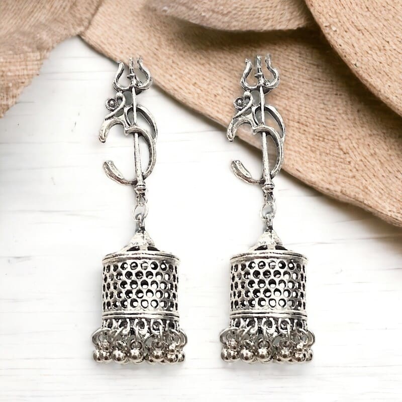 Om Trishul Earrings