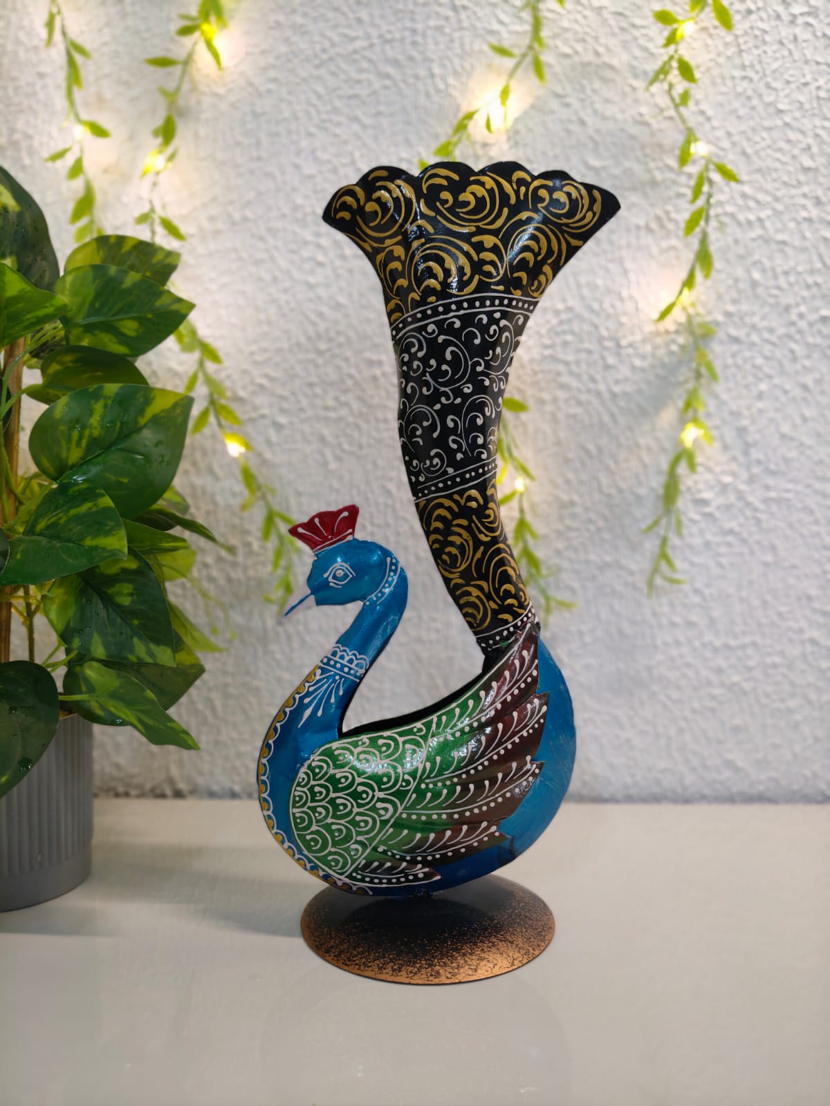 Peacock flower Pot Stand
