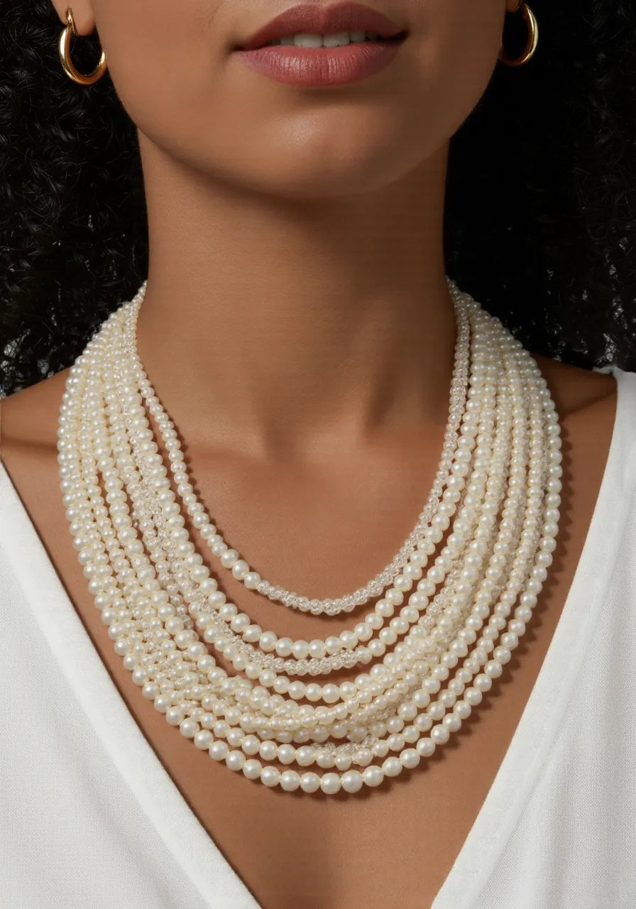 Osma Layered Pearl Necklace