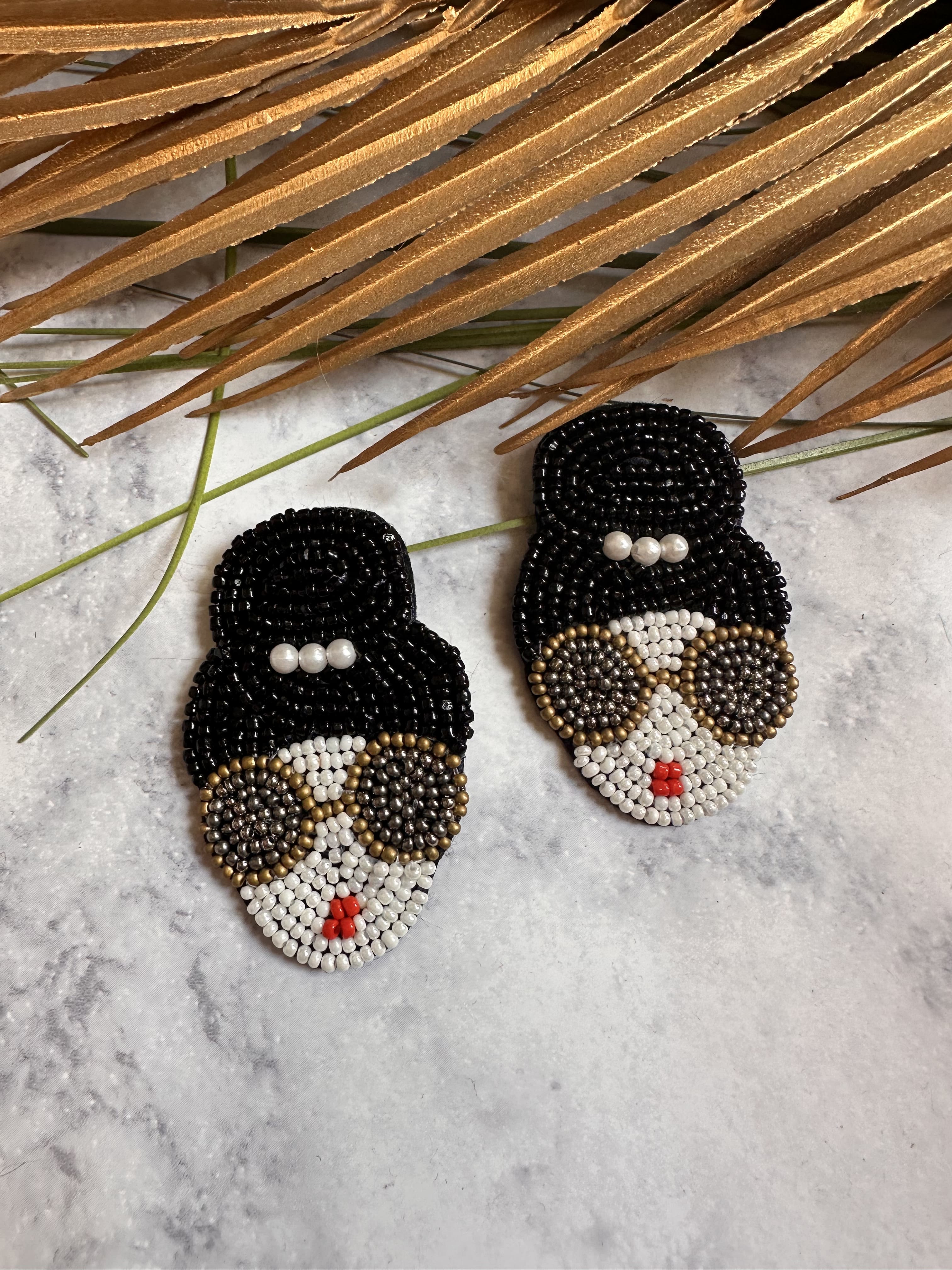Face Earrings with Goggles