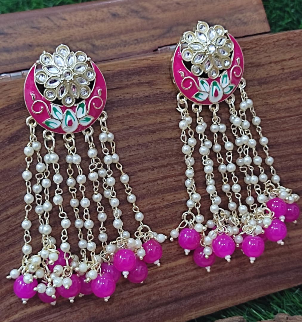 Aggregate 207+ pink colour earrings latest