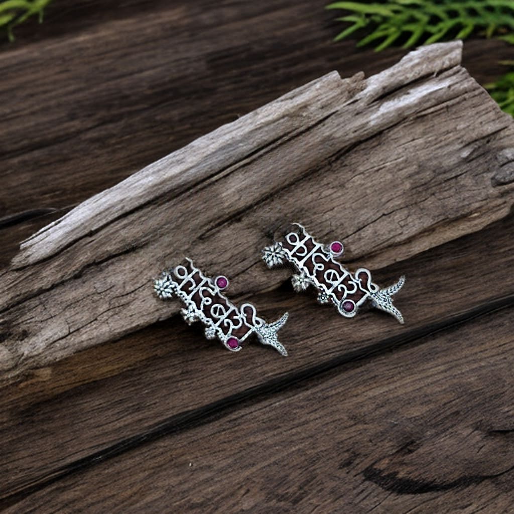 Name shop earrings silver