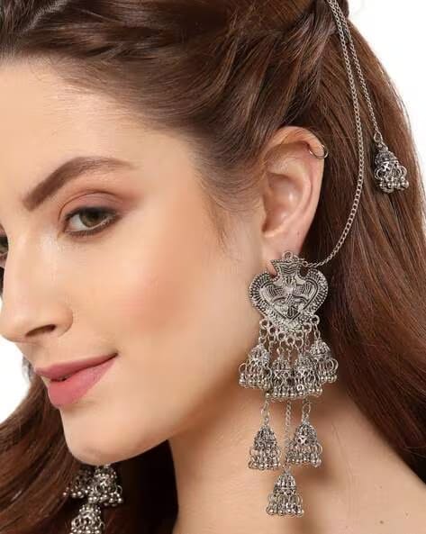 Silver kashmiri jhumka outlet